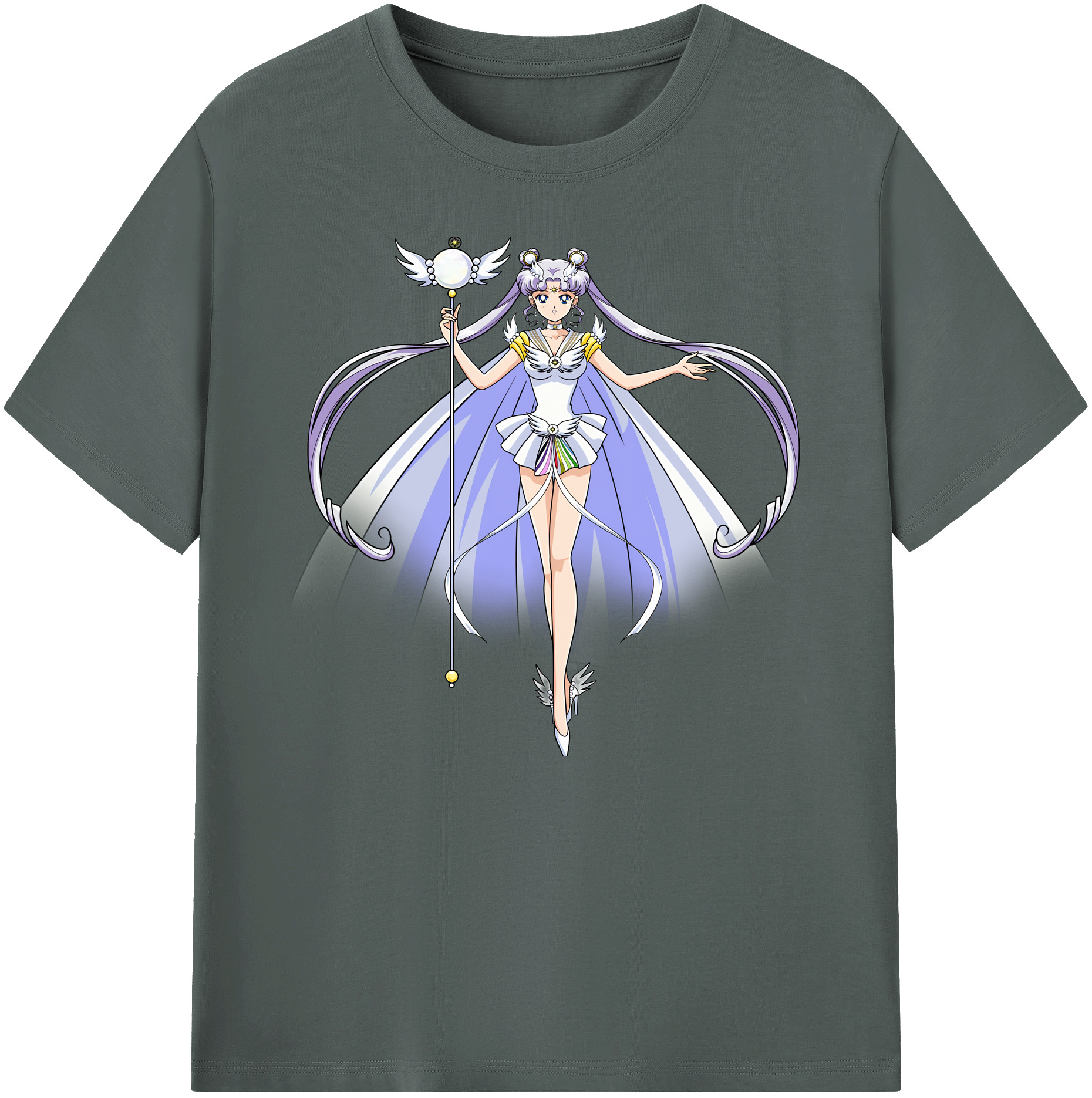 （画像用） 美少女戦士セーラームーン 月野 うさぎ つきの うさぎ Sailor Moon Tsukino Usagi 綿100％ メンズ半袖Tシャツ｜肌触りやわらか＆通気性